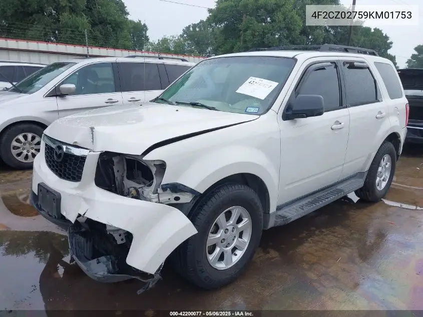 2009 Mazda Tribute I Sport VIN: 4F2CZ02759KM01753 Lot: 42200077