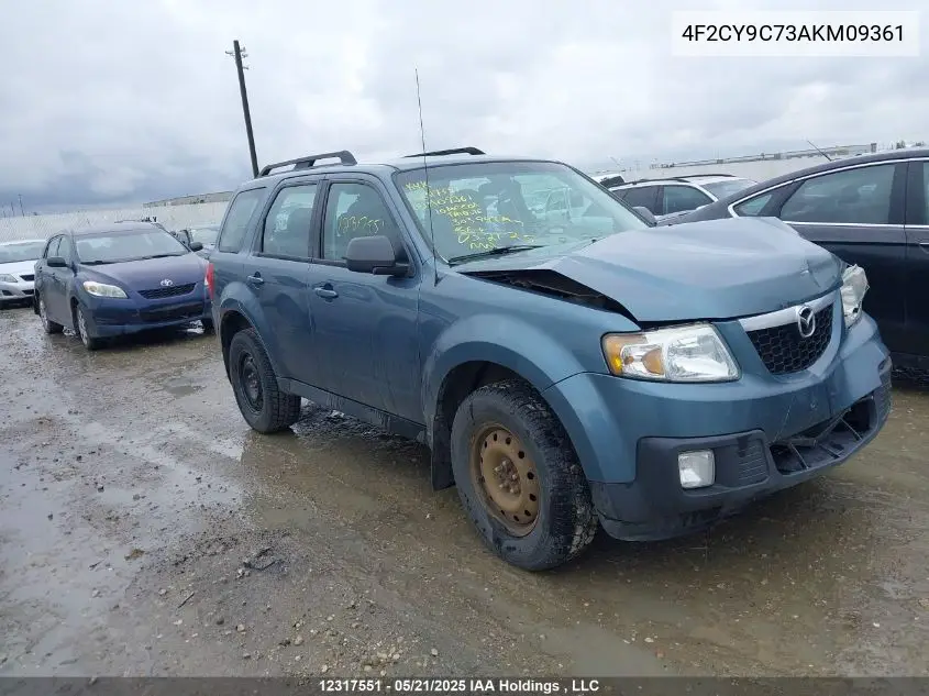 2010 Mazda Tribute I VIN: 4F2CY9C73AKM09361 Lot: 12317551