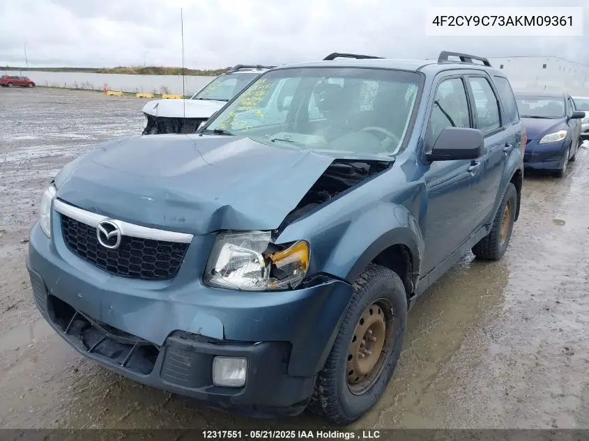 2010 Mazda Tribute I VIN: 4F2CY9C73AKM09361 Lot: 12317551