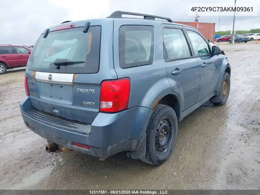 2010 Mazda Tribute I VIN: 4F2CY9C73AKM09361 Lot: 12317551