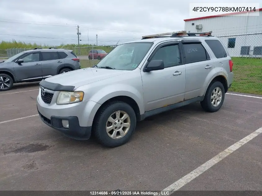 2011 Mazda Tribute I VIN: 4F2CY9C78BKM07414 Lot: 12314686