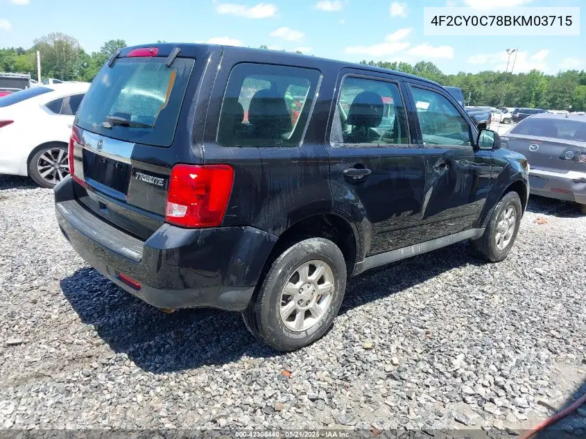 2011 Mazda Tribute I Sport VIN: 4F2CY0C78BKM03715 Lot: 42308440