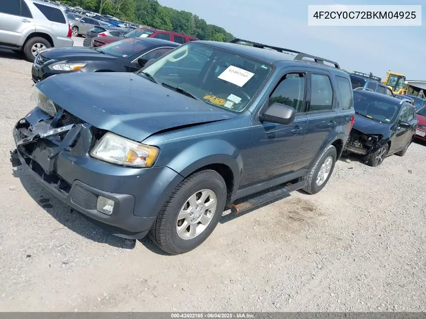 2011 Mazda Tribute I Sport VIN: 4F2CY0C72BKM04925 Lot: 42402165