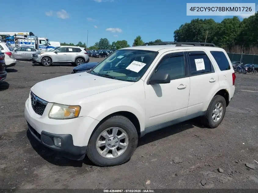 2011 Mazda Tribute I Touring VIN: 4F2CY9C78BKM01726 Lot: 42646967