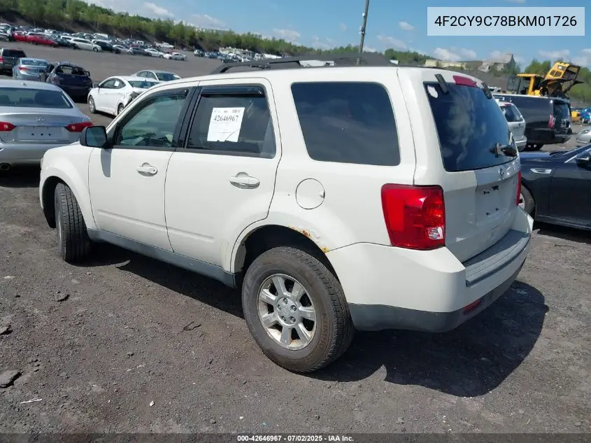 2011 Mazda Tribute I Touring VIN: 4F2CY9C78BKM01726 Lot: 42646967