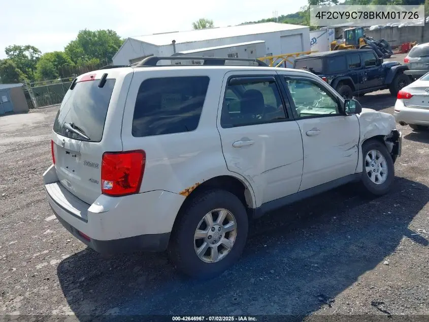 2011 Mazda Tribute I Touring VIN: 4F2CY9C78BKM01726 Lot: 42646967