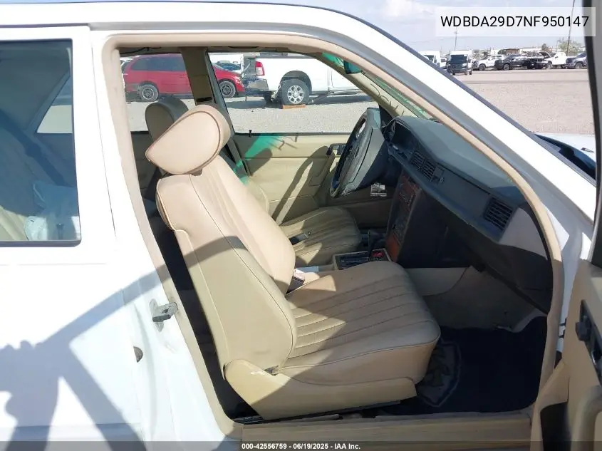 1992 Mercedes-Benz 190 E 2.6 VIN: WDBDA29D7NF950147 Lot: 42556759