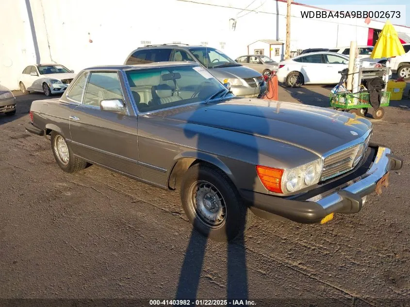 1981 Mercedes-Benz 380 Sl VIN: WDBBA45A9BB002673 Lot: 41403982