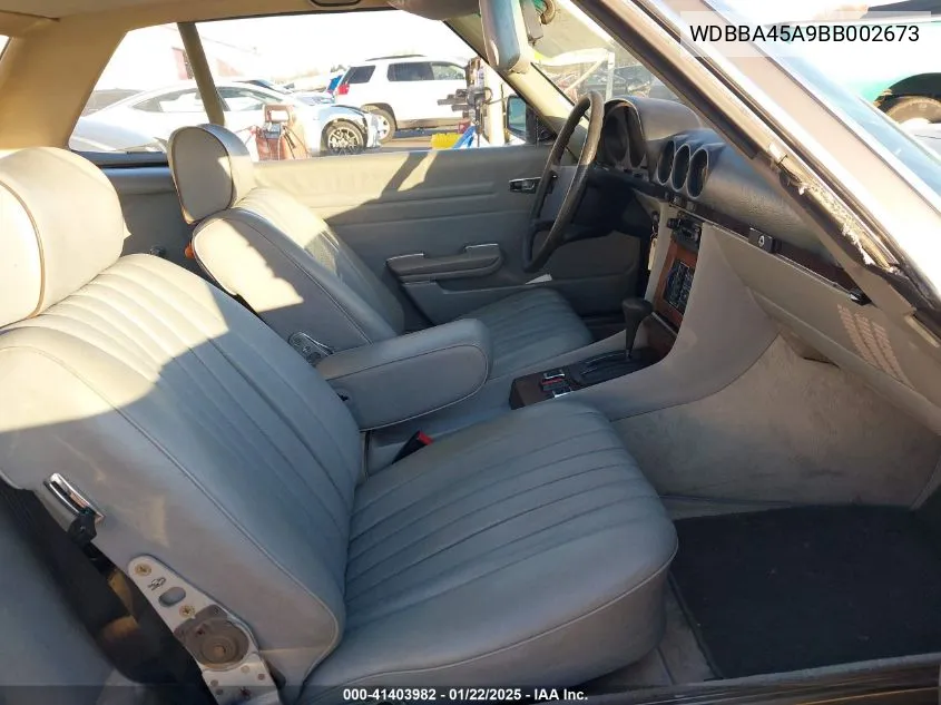 1981 Mercedes-Benz 380 Sl VIN: WDBBA45A9BB002673 Lot: 41403982