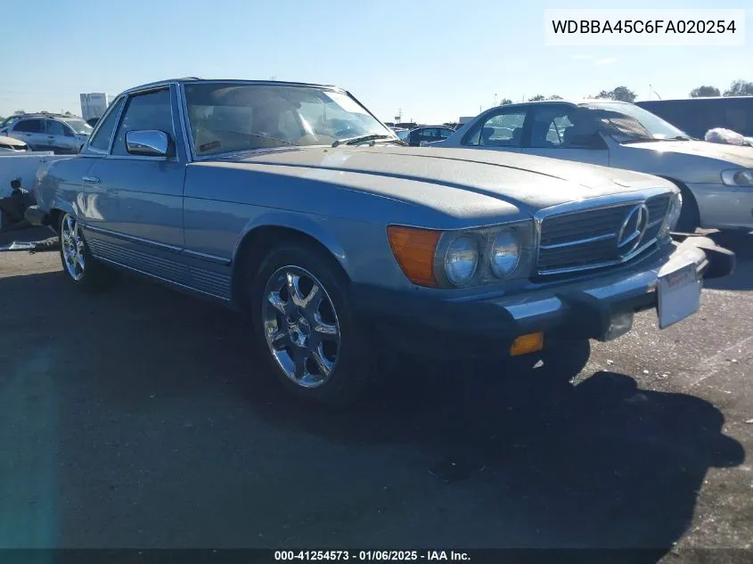 1985 Mercedes-Benz 380 Sl VIN: WDBBA45C6FA020254 Lot: 41254573