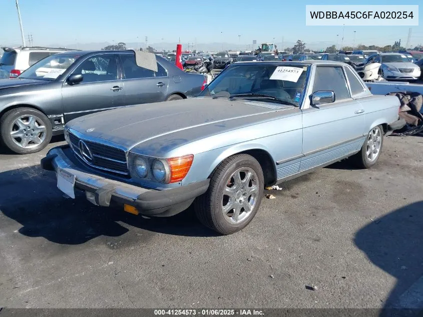1985 Mercedes-Benz 380 Sl VIN: WDBBA45C6FA020254 Lot: 41254573