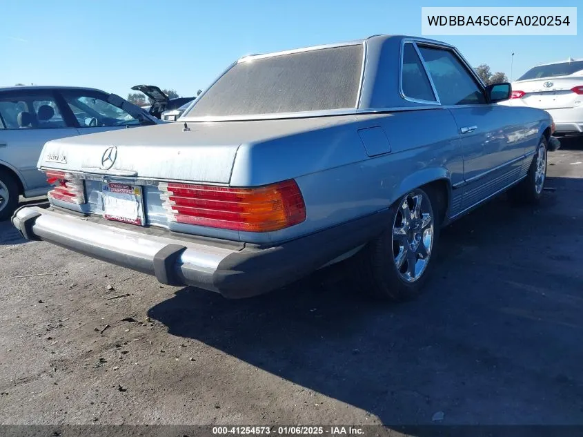 1985 Mercedes-Benz 380 Sl VIN: WDBBA45C6FA020254 Lot: 41254573