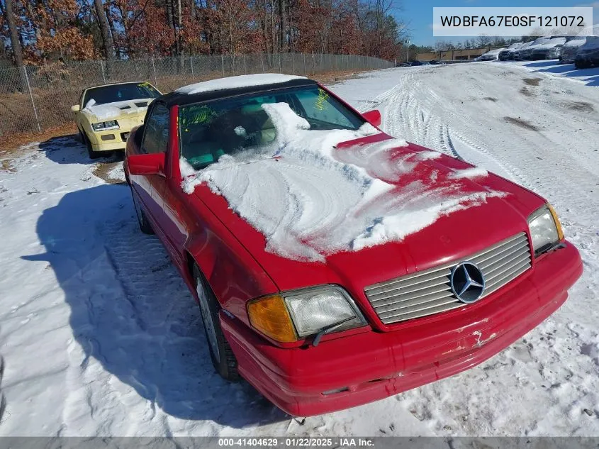 1995 Mercedes-Benz Sl 500 VIN: WDBFA67E0SF121072 Lot: 41404629