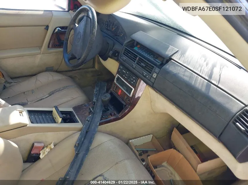 1995 Mercedes-Benz Sl 500 VIN: WDBFA67E0SF121072 Lot: 41404629