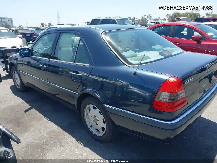 1997 Mercedes-Benz C 230 VIN: WDBHA23EXVA514988 Lot: 42503544