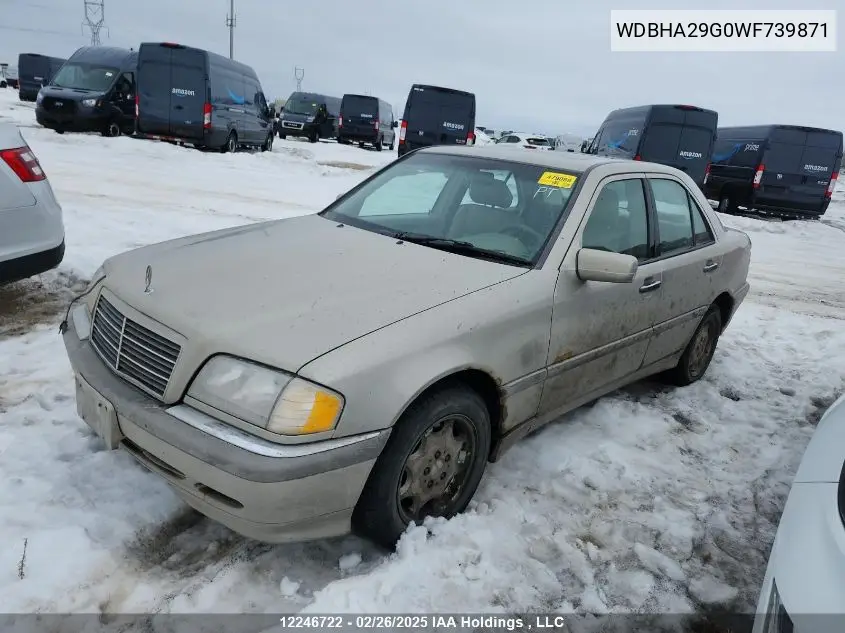 1998 Mercedes-Benz C 280 VIN: WDBHA29G0WF739871 Lot: 12246722