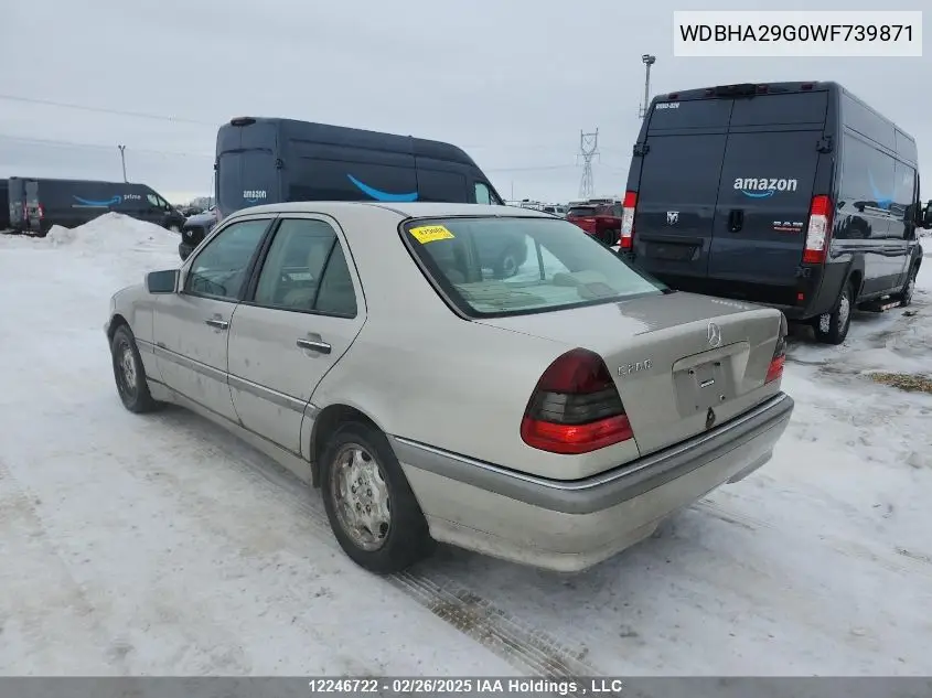1998 Mercedes-Benz C 280 VIN: WDBHA29G0WF739871 Lot: 12246722