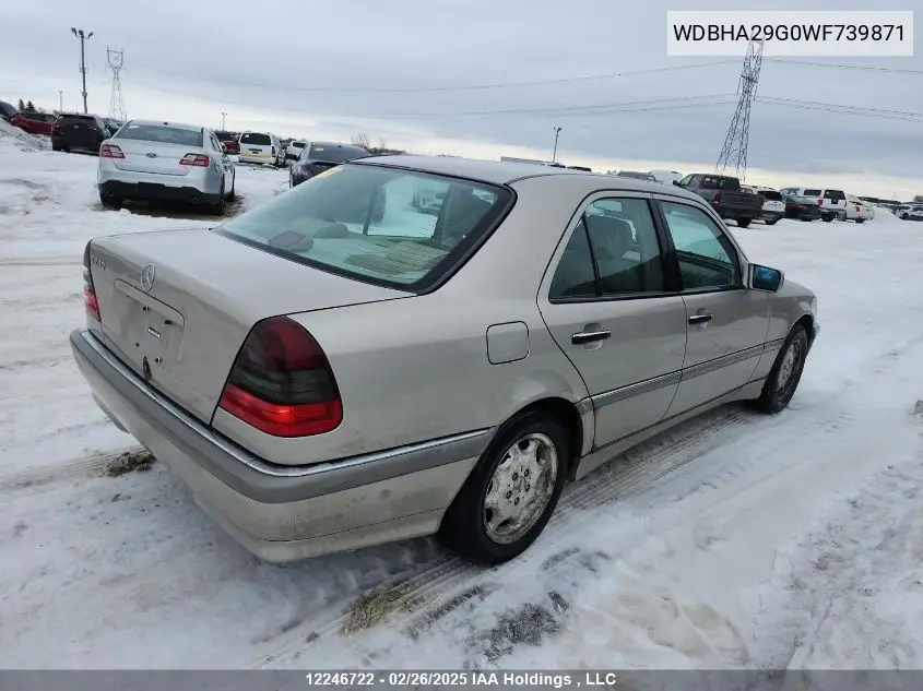 1998 Mercedes-Benz C 280 VIN: WDBHA29G0WF739871 Lot: 12246722