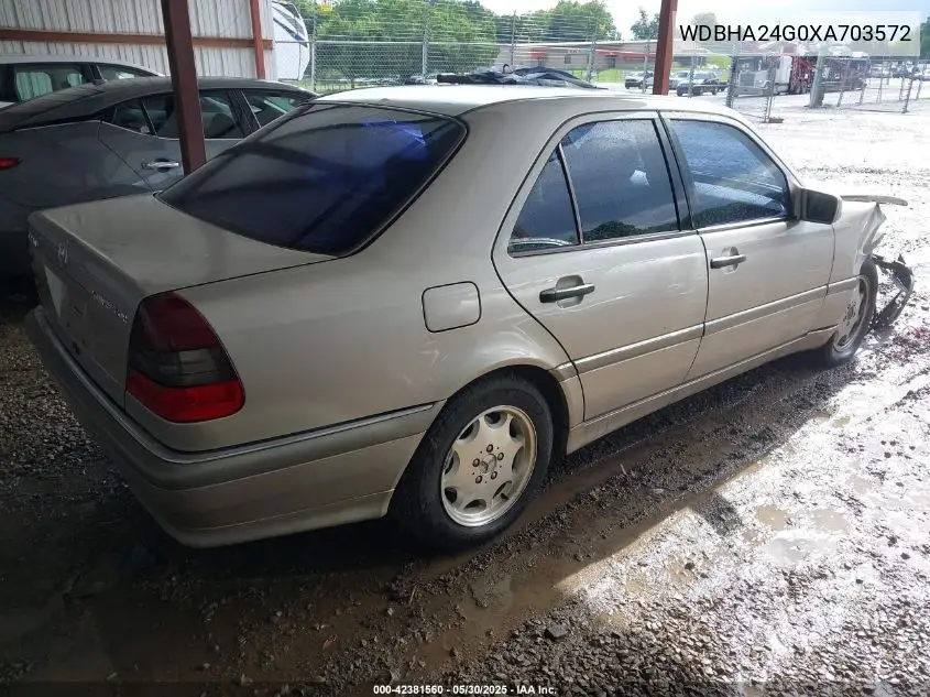 1999 Mercedes-Benz C 230 Kompressor VIN: WDBHA24G0XA703572 Lot: 42381560