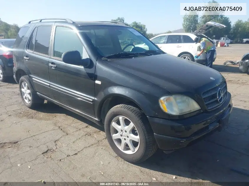 1999 Mercedes-Benz Ml 430 VIN: 4JGAB72E0XA075409 Lot: 42531743