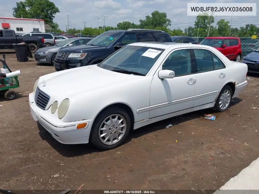 2000 Mercedes-Benz E 320 4M VIN: WDBJF82J6YX036008 Lot: 42457377