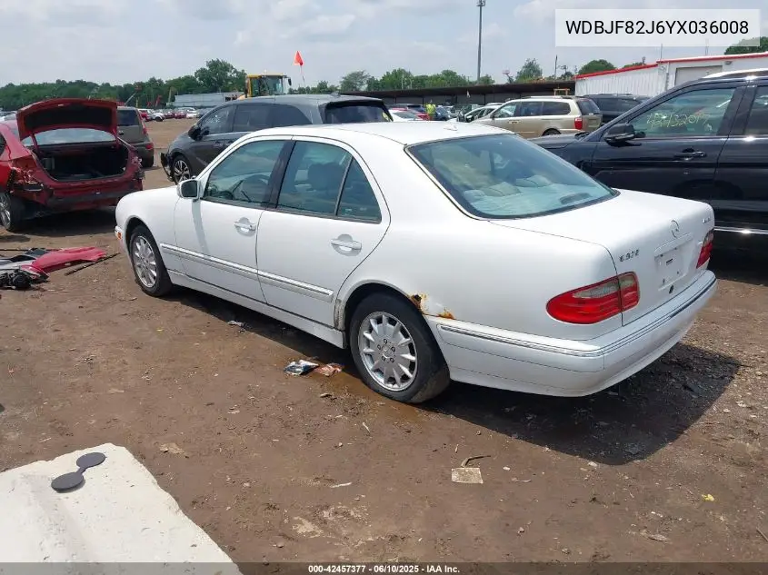 2000 Mercedes-Benz E 320 4M VIN: WDBJF82J6YX036008 Lot: 42457377