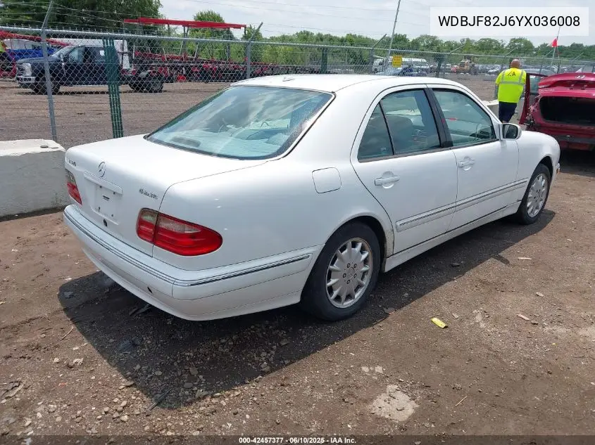 2000 Mercedes-Benz E 320 4M VIN: WDBJF82J6YX036008 Lot: 42457377