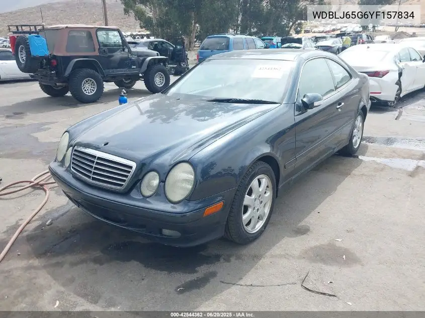 2000 Mercedes-Benz Clk 320 VIN: WDBLJ65G6YF157834 Lot: 42544362