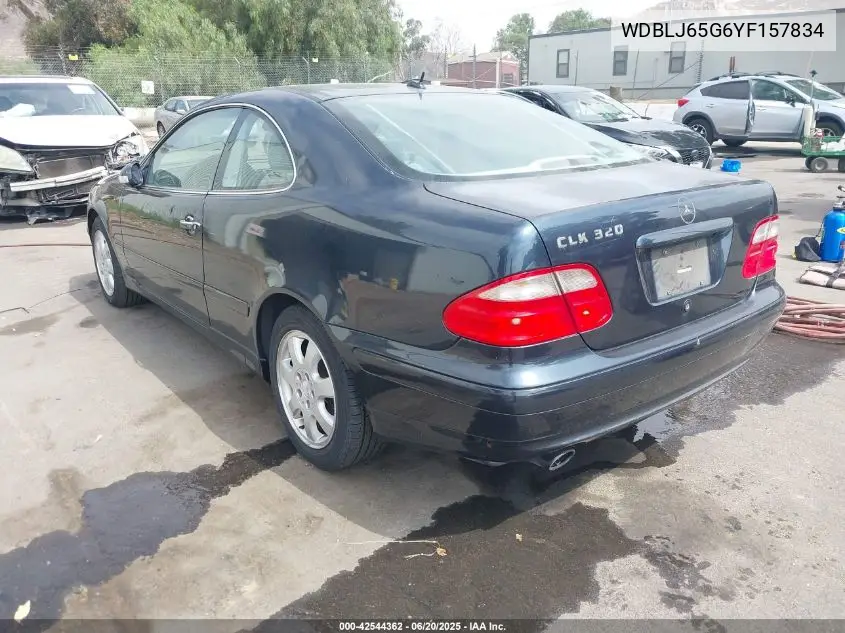 2000 Mercedes-Benz Clk 320 VIN: WDBLJ65G6YF157834 Lot: 42544362