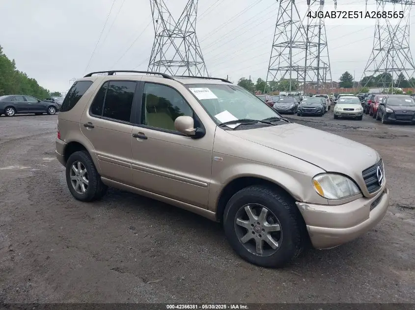 2001 Mercedes-Benz Ml 430 VIN: 4JGAB72E51A268565 Lot: 42366381