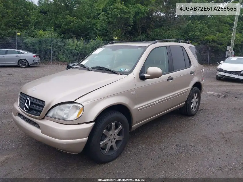 2001 Mercedes-Benz Ml 430 VIN: 4JGAB72E51A268565 Lot: 42366381