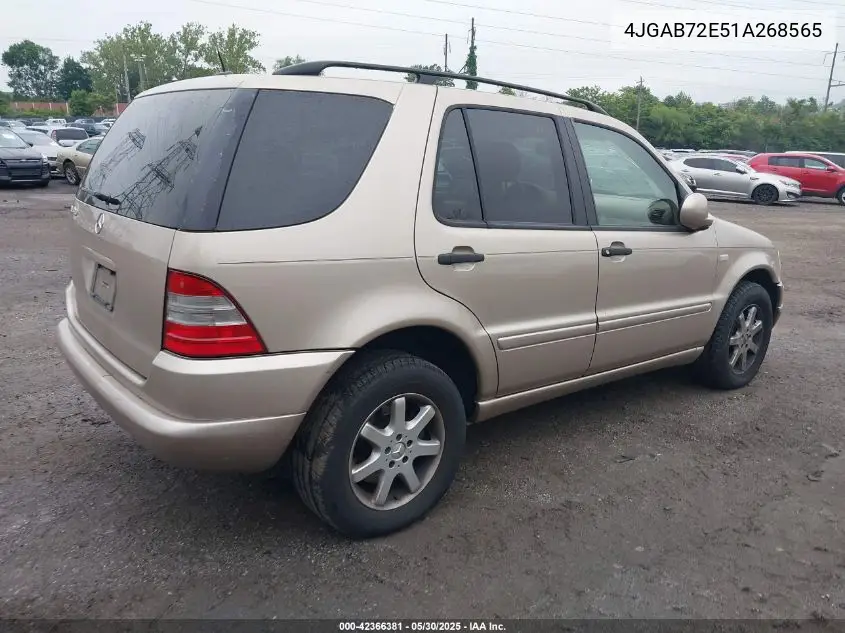 2001 Mercedes-Benz Ml 430 VIN: 4JGAB72E51A268565 Lot: 42366381