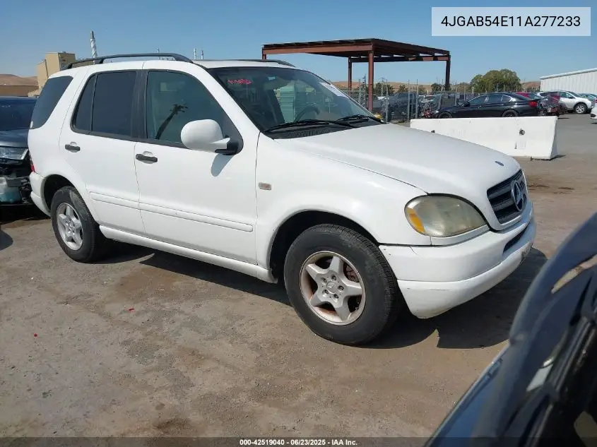 2001 Mercedes-Benz Ml 320 VIN: 4JGAB54E11A277233 Lot: 42519040