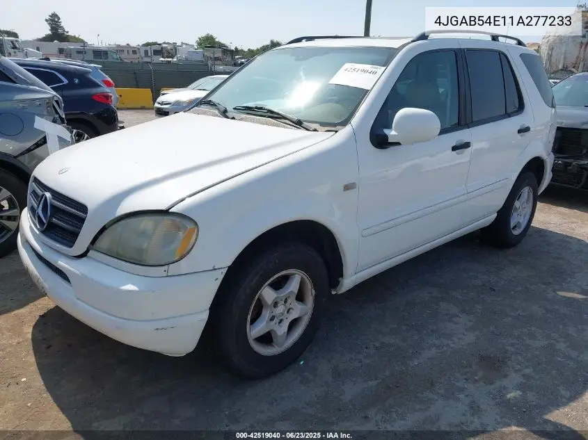 2001 Mercedes-Benz Ml 320 VIN: 4JGAB54E11A277233 Lot: 42519040