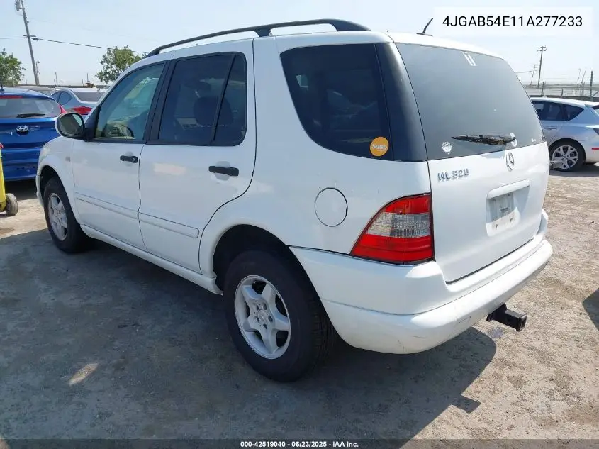 2001 Mercedes-Benz Ml 320 VIN: 4JGAB54E11A277233 Lot: 42519040