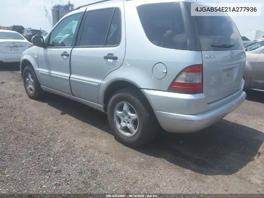 2001 Mercedes-Benz Ml 320 VIN: 4JGAB54E21A277936 Lot: 42523867