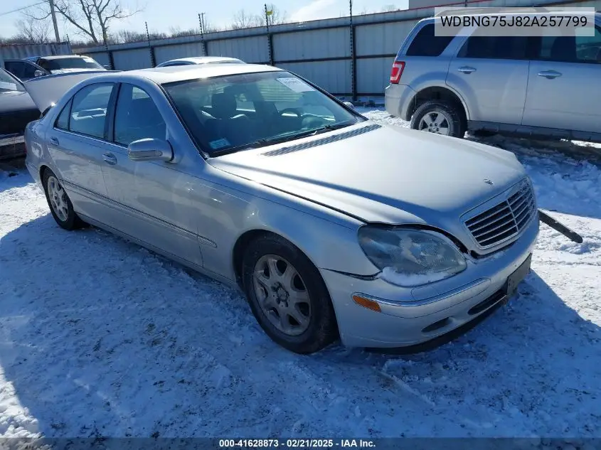 2002 Mercedes-Benz S 500 VIN: WDBNG75J82A257799 Lot: 41628873