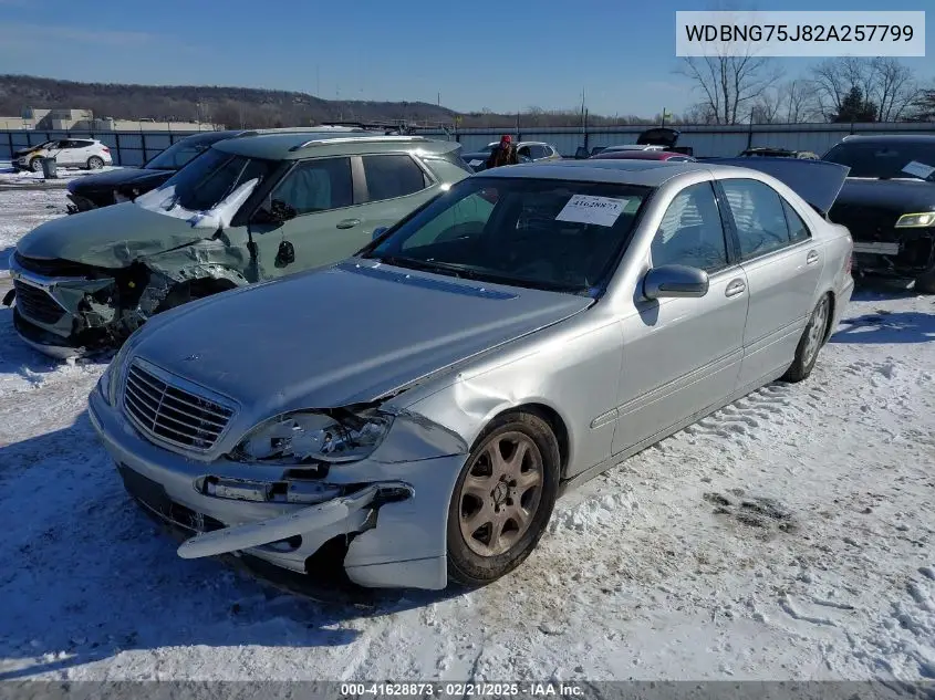 2002 Mercedes-Benz S 500 VIN: WDBNG75J82A257799 Lot: 41628873
