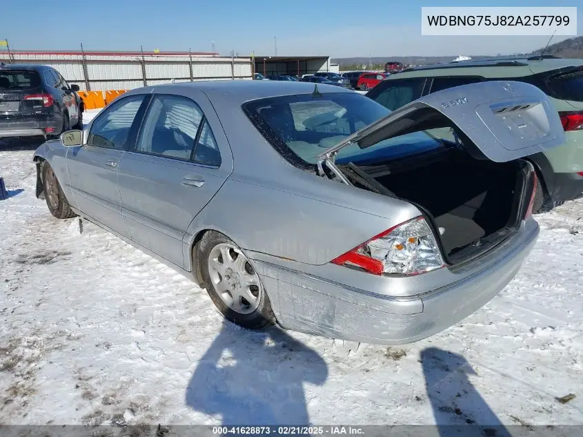 2002 Mercedes-Benz S 500 VIN: WDBNG75J82A257799 Lot: 41628873