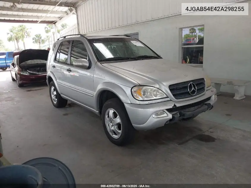 2002 Mercedes-Benz Ml 320 VIN: 4JGAB54E42A298255 Lot: 42502789