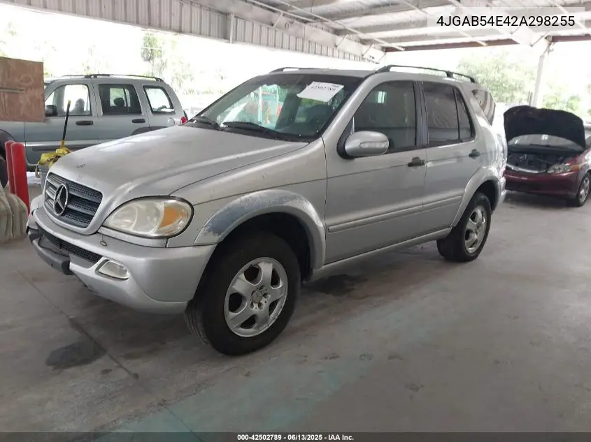 2002 Mercedes-Benz Ml 320 VIN: 4JGAB54E42A298255 Lot: 42502789