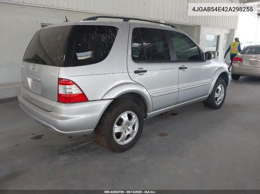2002 Mercedes-Benz Ml 320 VIN: 4JGAB54E42A298255 Lot: 42502789