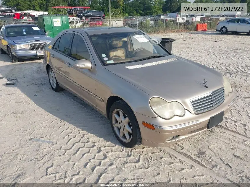 2002 Mercedes-Benz C 240 VIN: WDBRF61J72F207922 Lot: 42557977