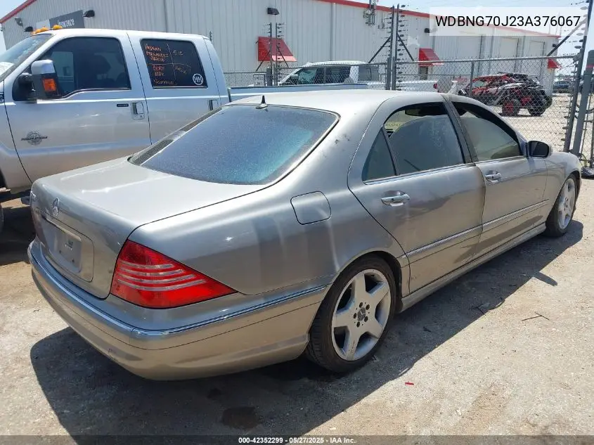 2003 Mercedes-Benz S 430 VIN: WDBNG70J23A376067 Lot: 42352299