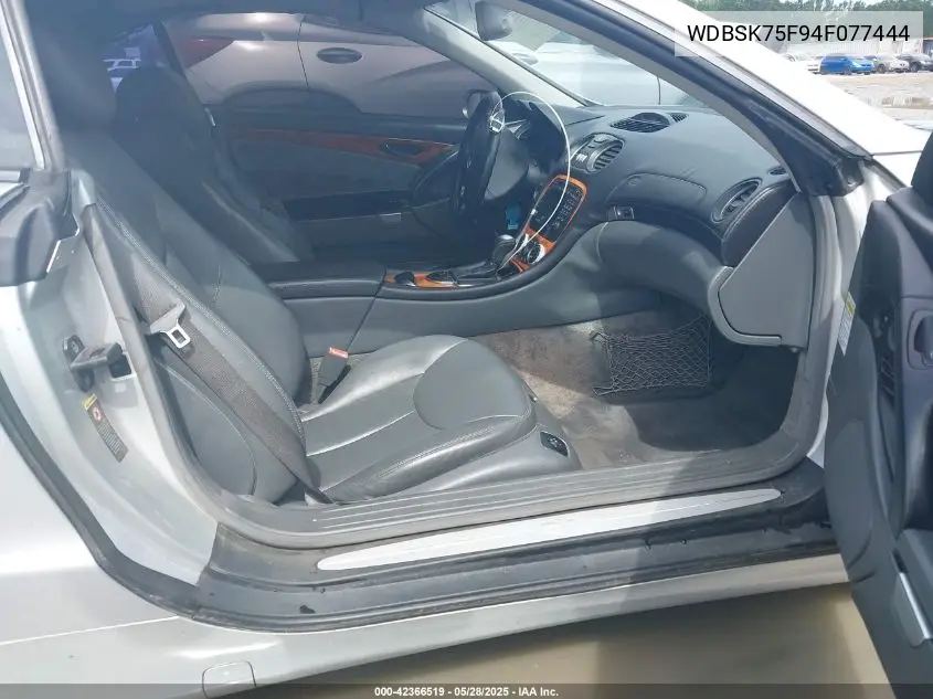 2004 Mercedes-Benz Sl 500 VIN: WDBSK75F94F077444 Lot: 42366519