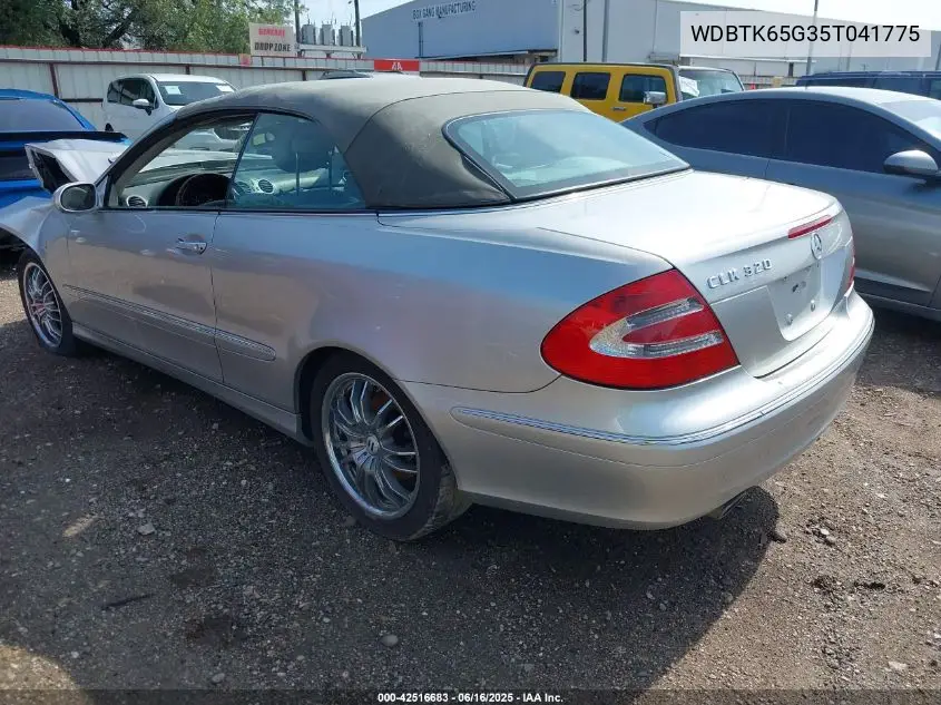 2005 Mercedes-Benz Clk 320 VIN: WDBTK65G35T041775 Lot: 42516683