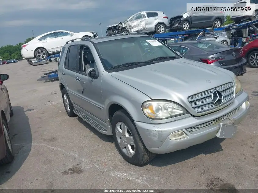 2005 Mercedes-Benz Ml 350 4Matic VIN: 4JGAB57E75A565999 Lot: 42601545