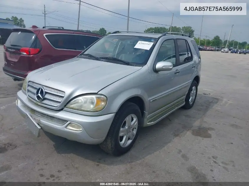 2005 Mercedes-Benz Ml 350 4Matic VIN: 4JGAB57E75A565999 Lot: 42601545