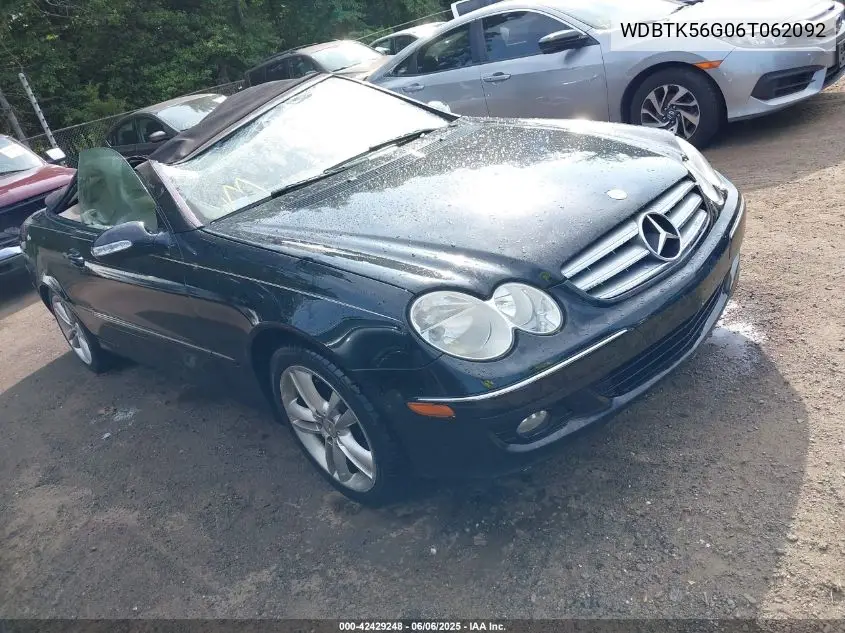 2006 Mercedes-Benz Clk 350 VIN: WDBTK56G06T062092 Lot: 42429248
