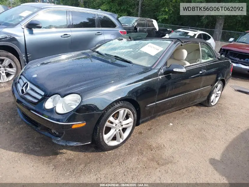 2006 Mercedes-Benz Clk 350 VIN: WDBTK56G06T062092 Lot: 42429248